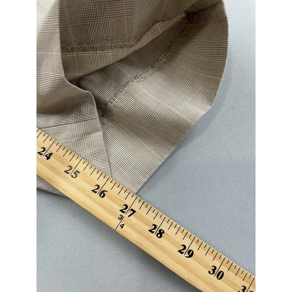 Jos A Bank Men Suit 42 Beige Plaid‎ Wedding Wool Blend Blazer 2 pc Pants 34x28